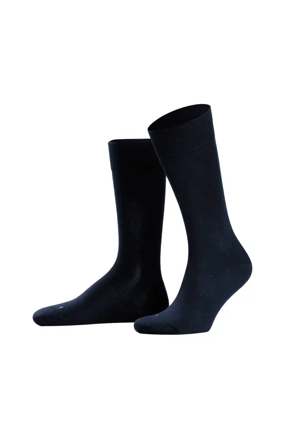 Erkek Organik Pamuklu Kışlık 4 Çift Soket Çorap Lacivert
