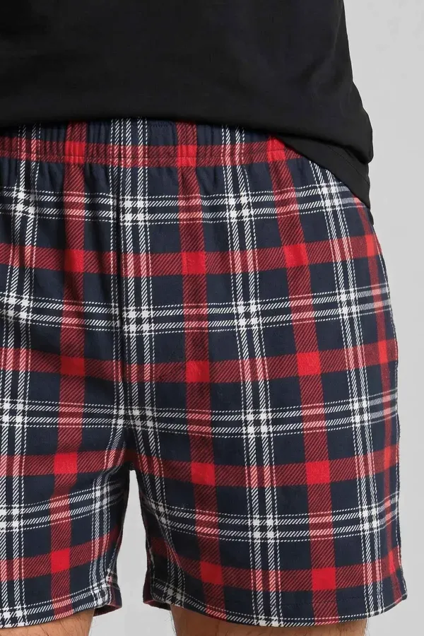 Pyjama court à carreaux orange pour homme, style égyptien