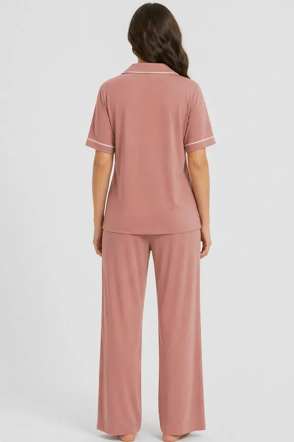 Egyptian Women's Modal Pajama Set Salmon