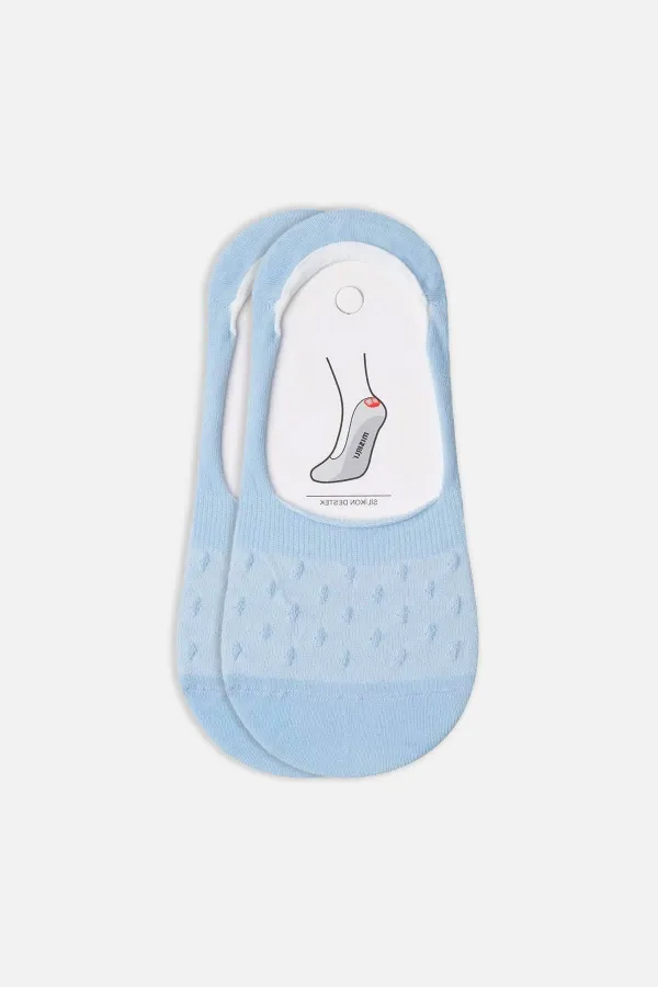 Mısırlı Kadın Pamuklu Tekli Yazlık Babet Çorap Mavi