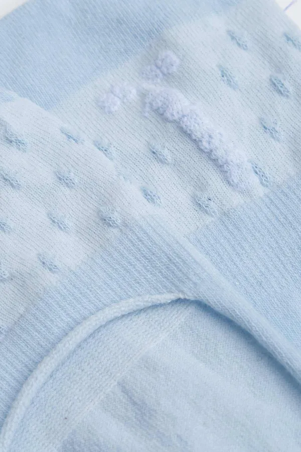 Mısırlı Kadın Pamuklu Tekli Yazlık Babet Çorap Mavi