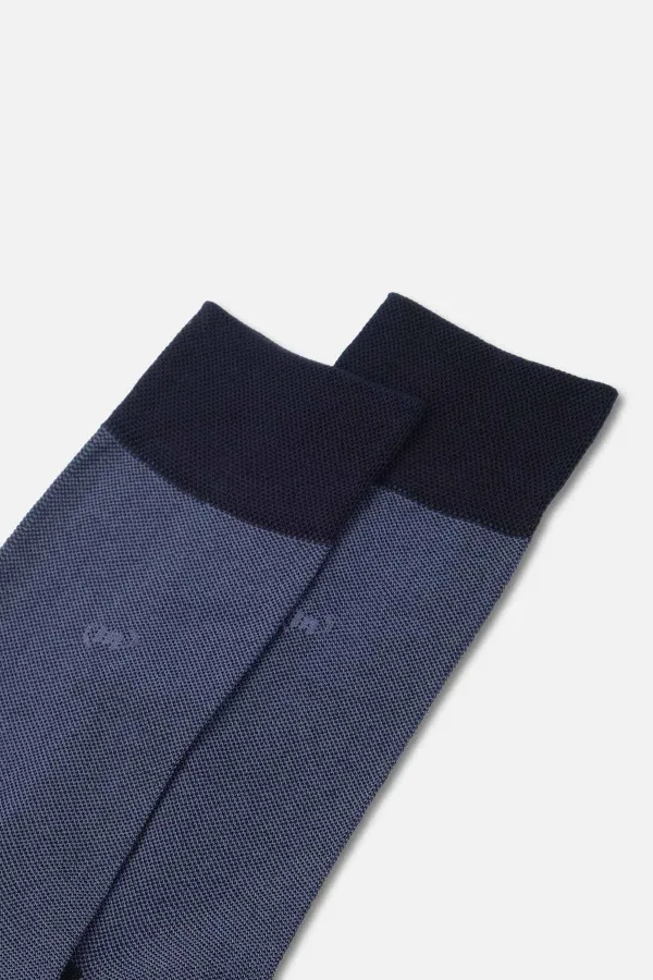 Chaussettes d'été simples mercerisées pour hommes, bleu marine, de style égyptien