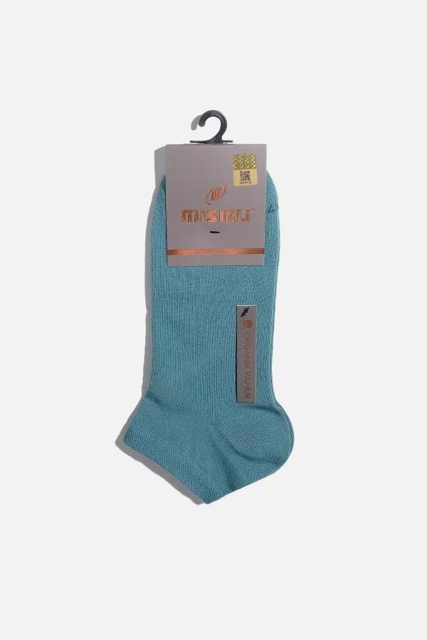 Mısırlı Erkek Pamuklu Tekli Yazlık Patik Çorap Pastel Mavi