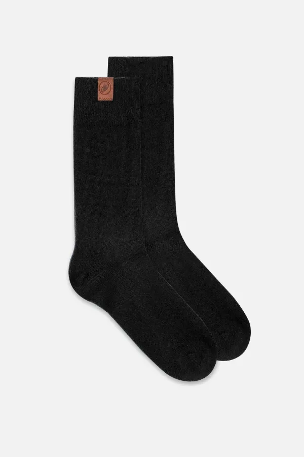 Mısırlı Erkek Kuzu Yünü (Lambswool) Tekli Soket Çorap Siyah