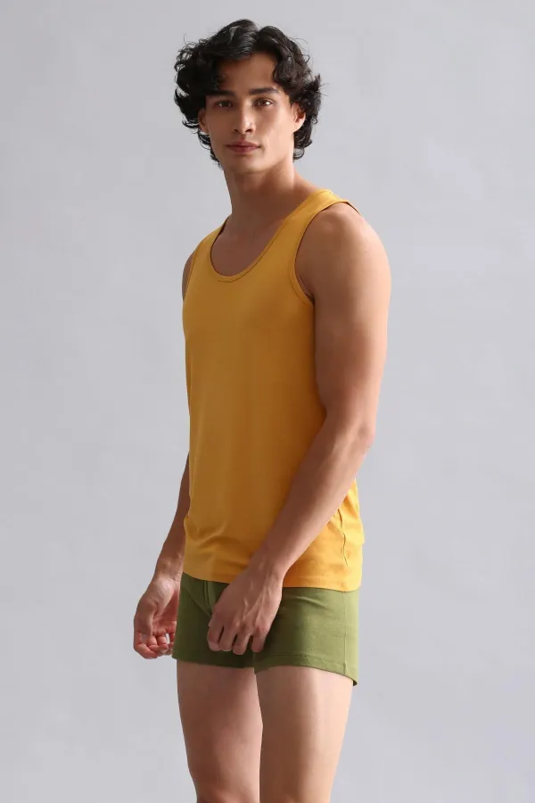 Mısırlı BAMBU HERCULES Slim Fit Basic Atlet Hardal