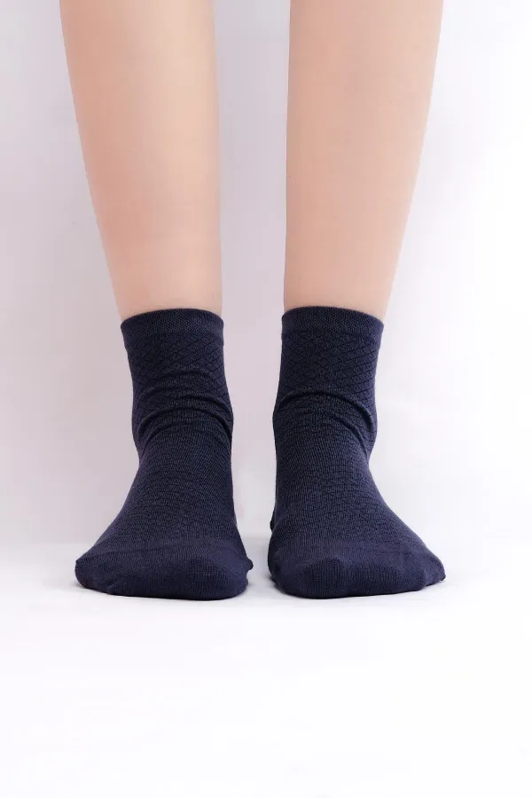 Mısırlı Kadın Bambu Tekli Yazlık Kısa Konç Çorap Lacivert
