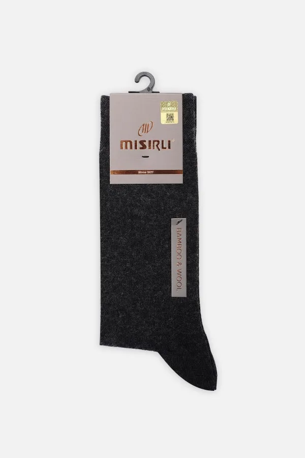 Mısırlı Men's Wool Bamboo Single Socket Socks Anthracite