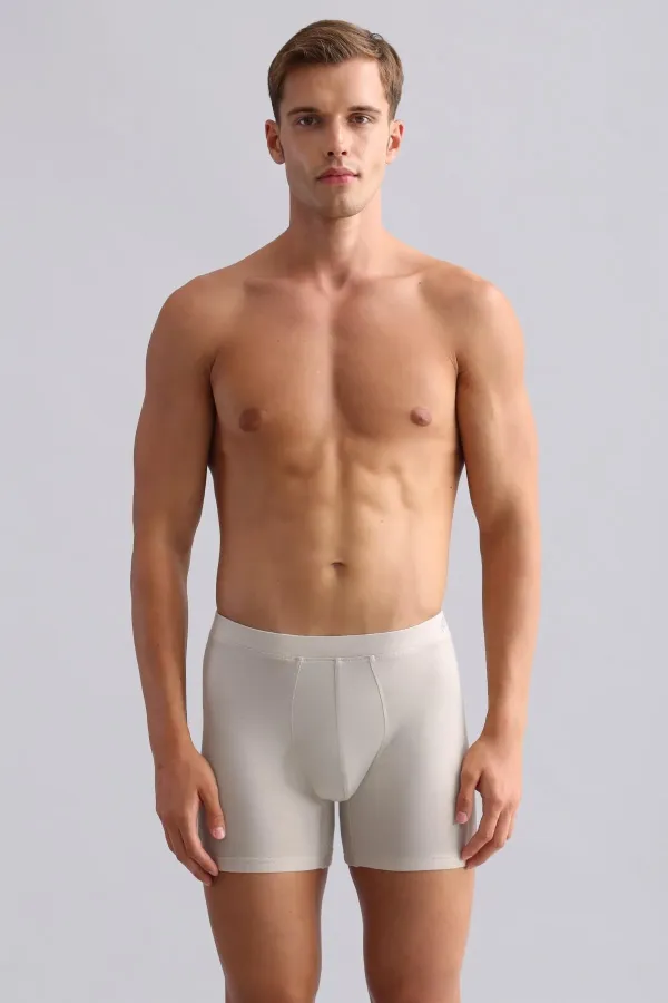Mısırlı BAMBOO ZEUS Regular Fit Long Boxer Earth Beige