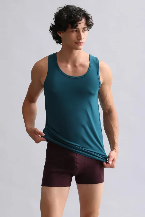 Mısırlı ORGANIC Cotton HERCULES Slim Fit Basic Tank Top Green