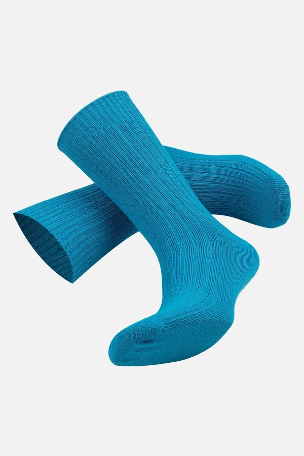 Mısırlı Unisex Pamuklu Bio Cotton Kışlık Soket Çorap Mavi