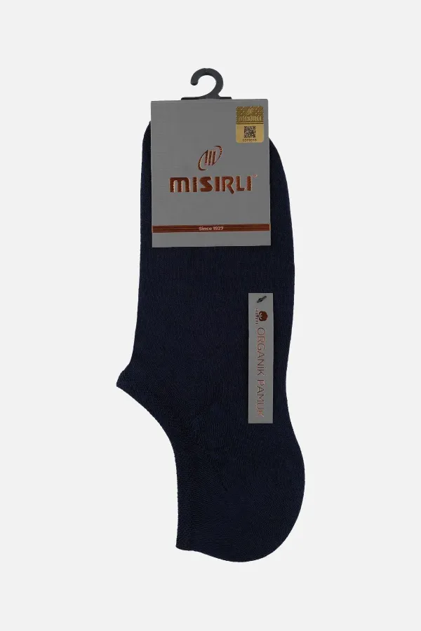 Mısırlı Erkek Organik Pamuklu Tekli No Show Çorap Lacivert