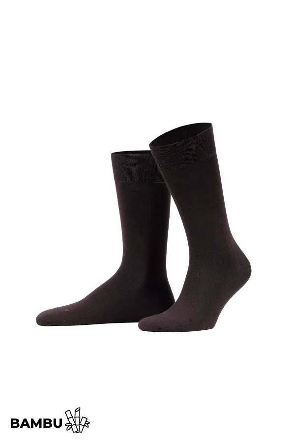 Chaussettes ergonomiques en bambou pour homme, marron, de fabrication égyptienne
