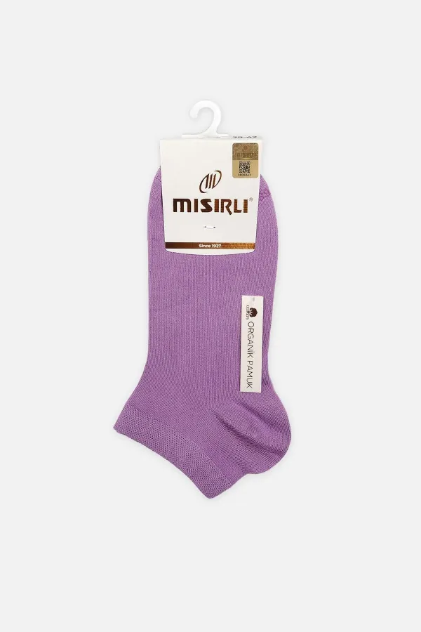 Mısırlı Kadın Pamuklu Tekli Yazlık Patik Çorap Mor