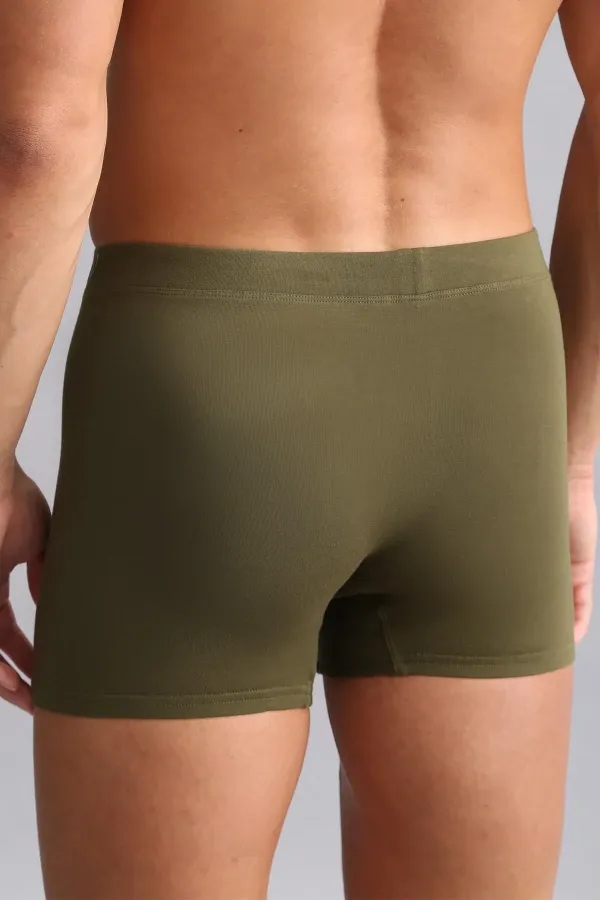 Boxer coupe classique en bambou égyptien ZEUS, kaki foncé