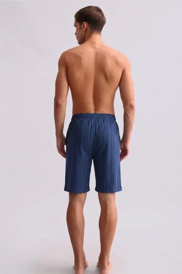 Mısırlı Erkek Bambu Pijama Şort Lacivert