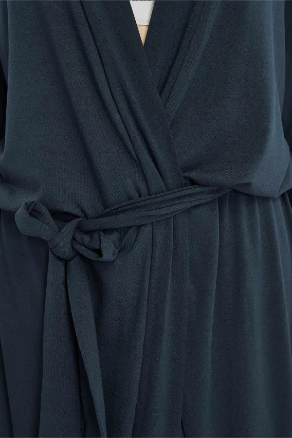 Robe longue en viscose égyptienne anthracite