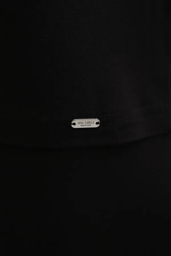 ZEUS LUXURY Regular Fit Basic Tank Top, Mısırlı ORGANIC Cotton, Black