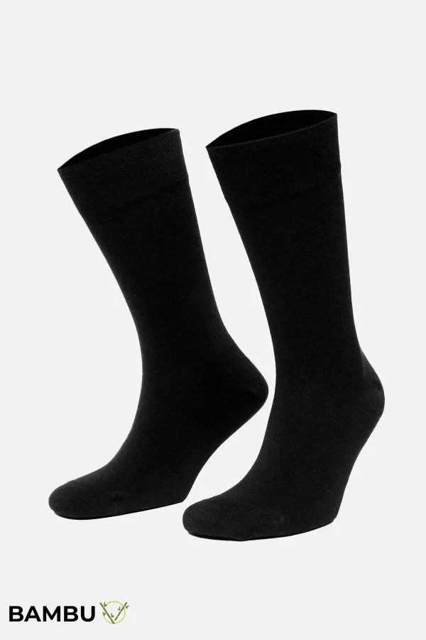 Coffret de 6 paires de chaussettes basses pour homme BAMBU, noires