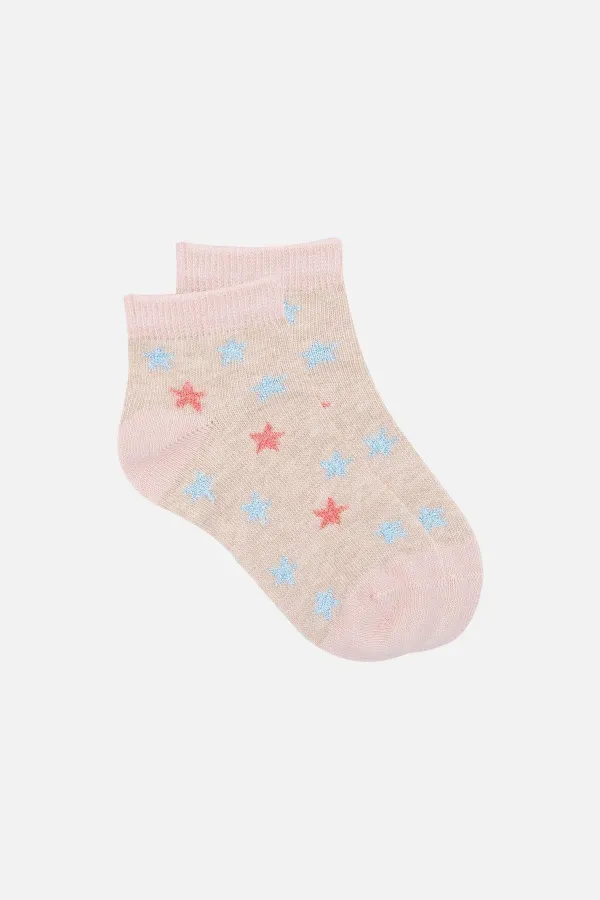Chaussettes bottines bébé unisexes en coton égyptien, motif étoiles, lot de 3 paires