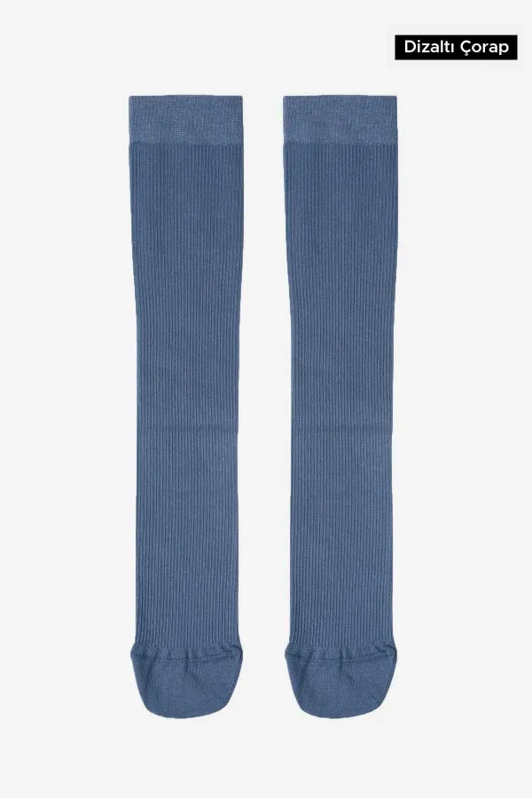 Mısırlı Unisex Organik Pamuk Özel Sıkılaştırıcı Teknolojiyle Uçuş Ve Pilot Diz Altı Çorap Gece Mavisi