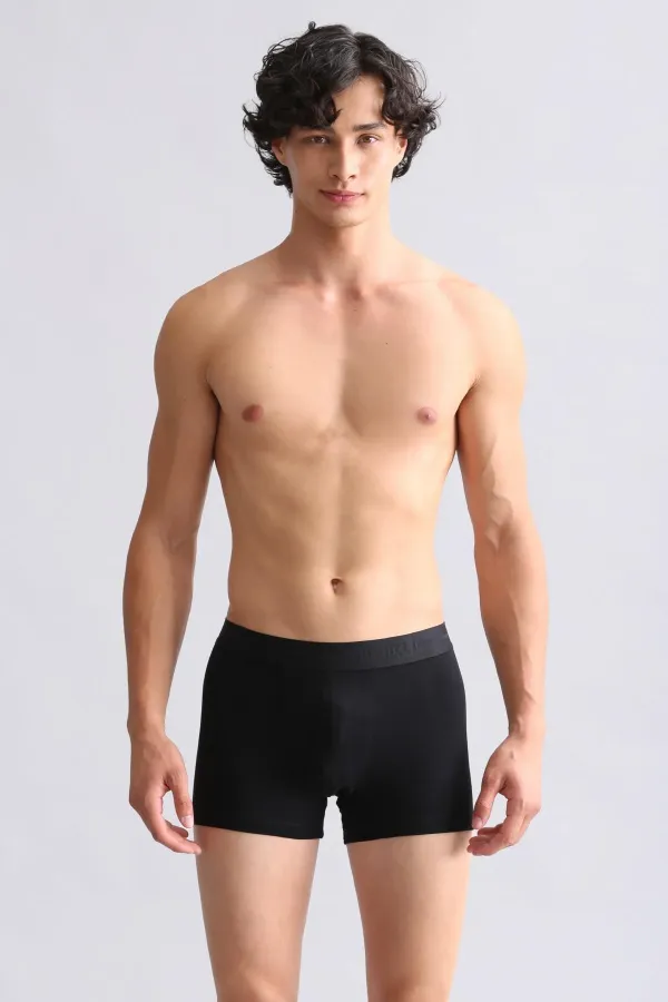 Mısırlı ORGANIC Pamuklu Compact Cotton Klasik Boxer Siyah