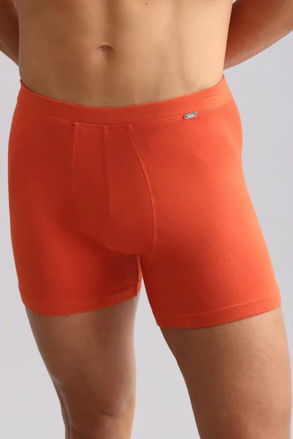 Mısırlı BAMBU ZEUS LUXURY Regular Fit Metal Armalı Long Boxer Pas Kırmızı