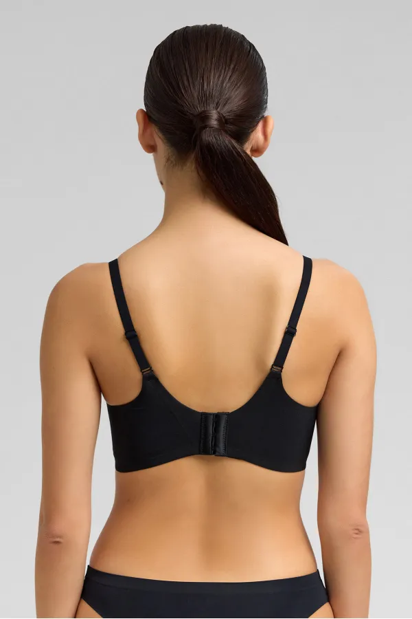 Kadın Petek Desen Hayalet Sütyen Siyah