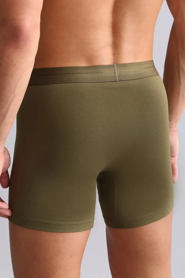 Mısırlı ORGANIC Cotton SPARTACUS PLUS PERFORMANCE Long Boxer Dark Khaki