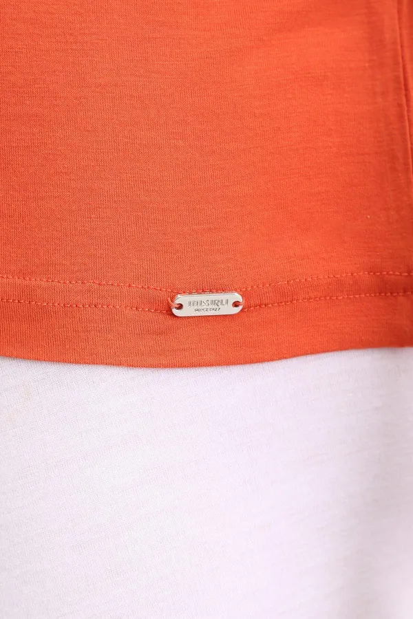 Mısırlı ORGANIC Pamuklu ZEUS LUXURY Regular Fit Bisiklet Yaka Fanila / T-Shirt Pas Kırmızı