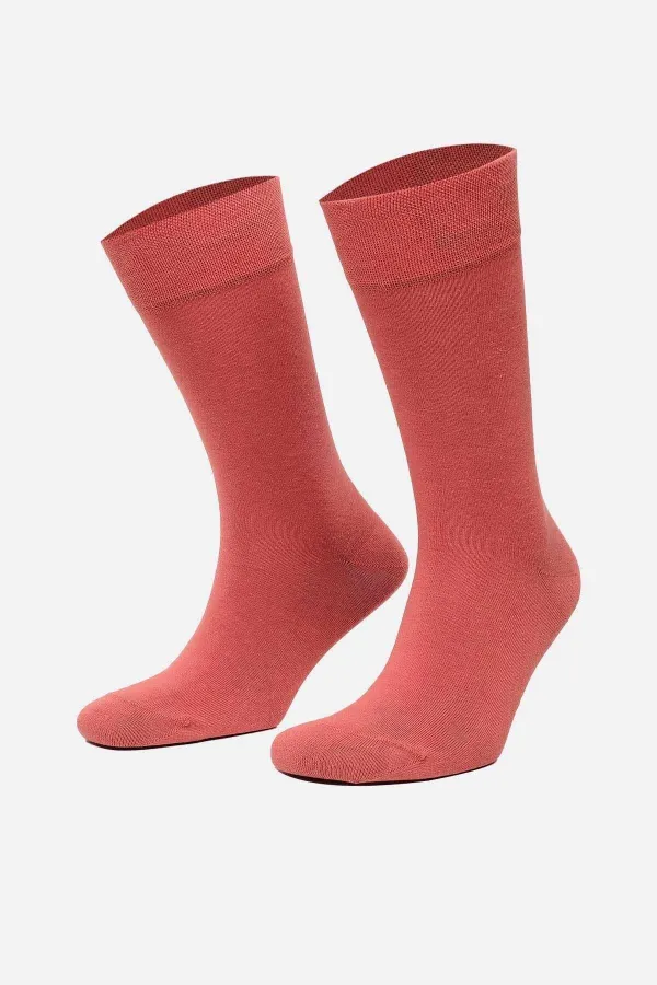 Mısırlı Erkek Bambu Tekli Soket Çorap Kiremit