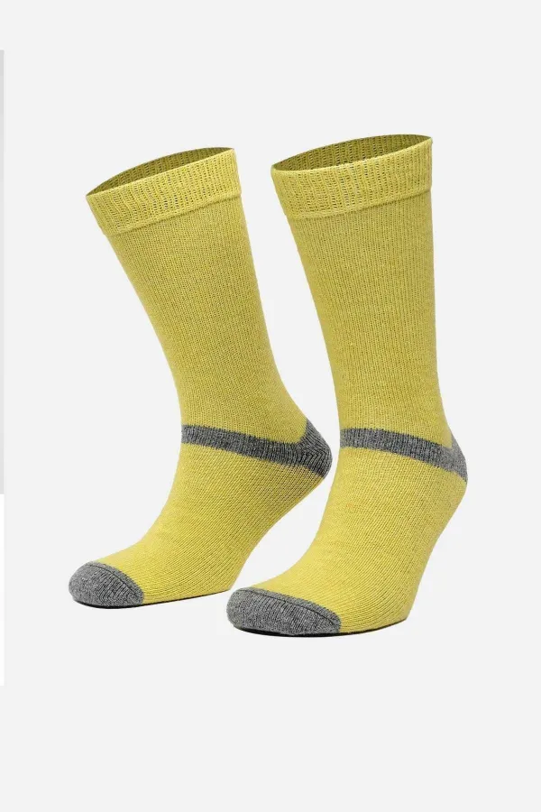 Mısırlı Erkek Alpaka Yünü Tekli Soket Çorap Yeşil