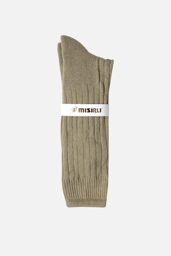 Chaussettes hautes d'extérieur en coton pour hommes, kaki, style égyptien