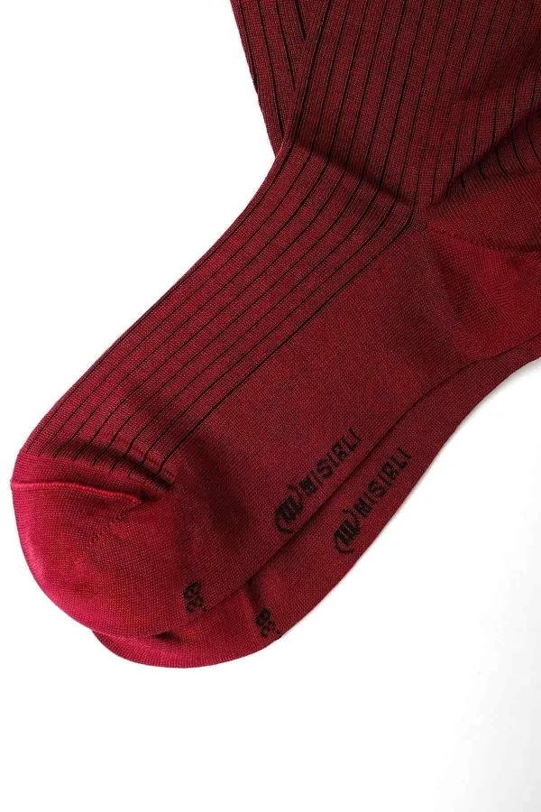 Mısırlı Kadın Merserize Tekli Soket Çorap Kırmızı