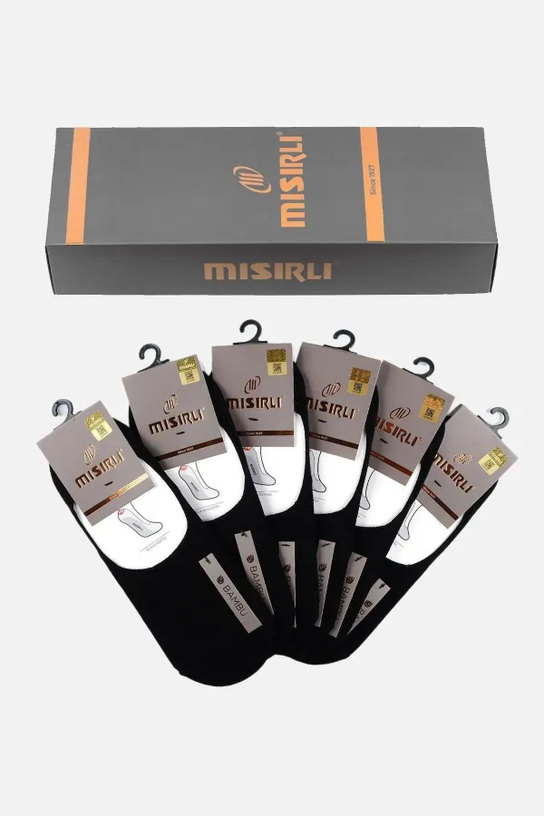 Chaussettes de ballet d'été noires en bambou pour homme, lot de 6 paires, de marque égyptienne