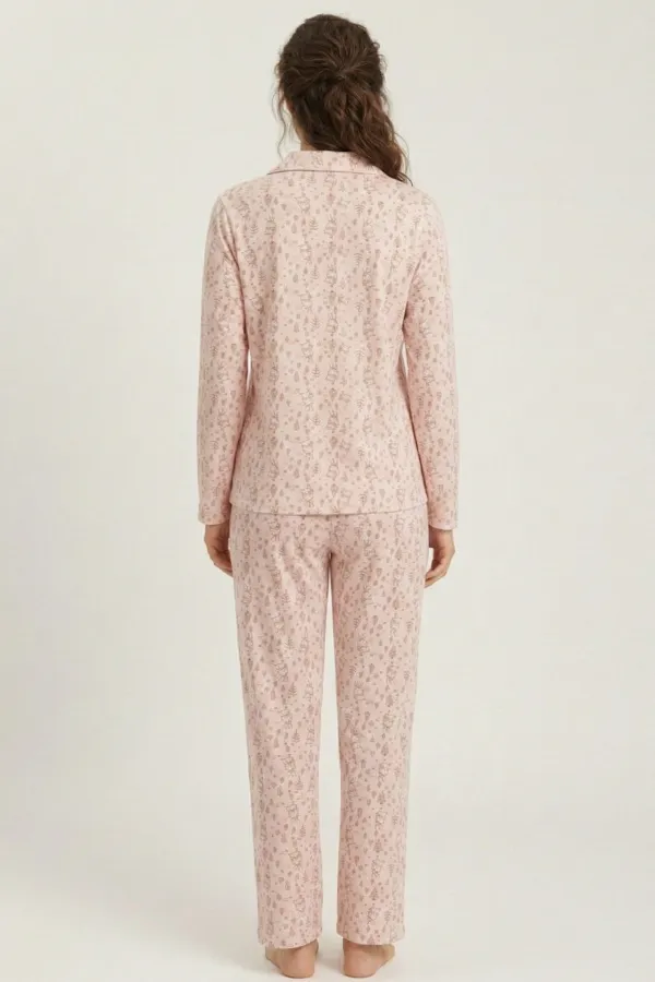 Kadın Tavşan Desenli Pijama Takımı AÇIK SARI