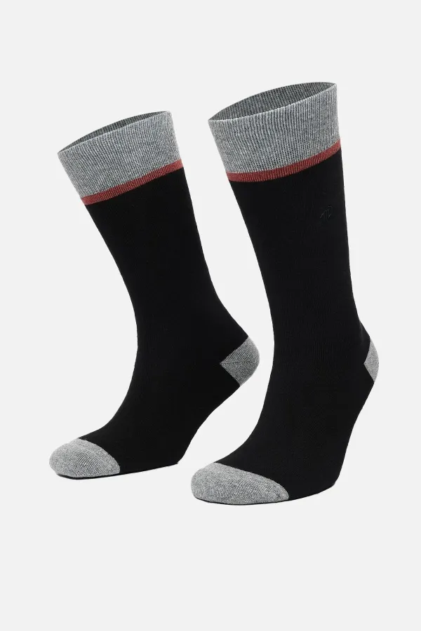 Chaussettes simples en coton éponge pour homme, noires, d'origine égyptienne