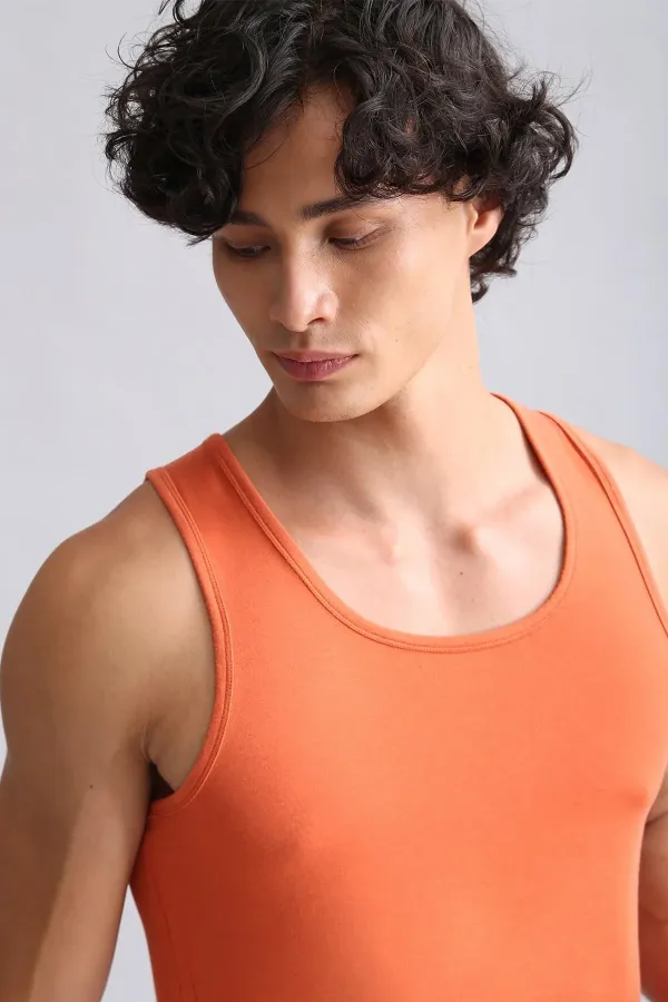 Mısırlı Modal By TENCEL HERCULES Slim Fit Basic Atlet Pas Kırmızı