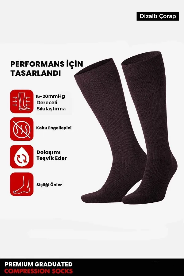 Unisex Bamboo Flight and Pilot Knee-High Socks with Special Strengthening Technology, Purple