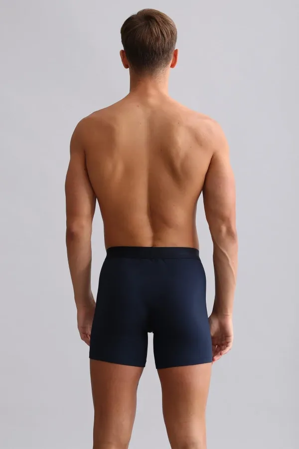 Modal By TENCEL SPARTACUS PLUS PERFORMANCE Long Boxer Shorts Navy Blue (from Egypt)