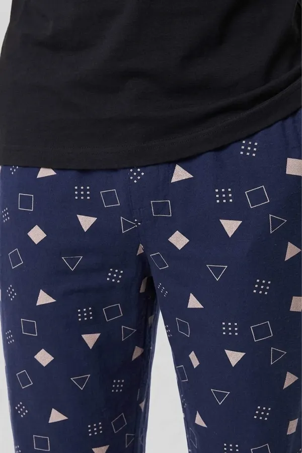 Mısırlı Erkek Geometrik Desen Alt Pijama Lacivert Mısırlı Erkek Geometrik Desen Alt Pijama Lacivert