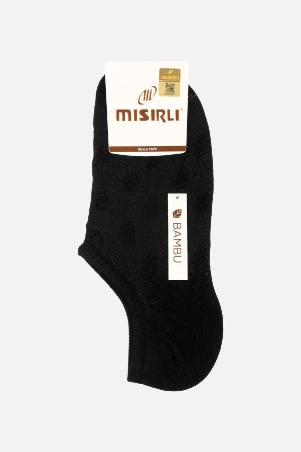 Mısırlı Kadın Bambu Tekli Yazlık No Show Çorap Siyah