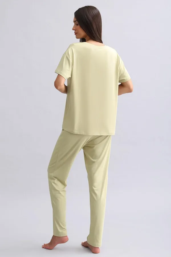 Mısırlı Kadın Bambu Pijama Alt Adaçayı Yeşili