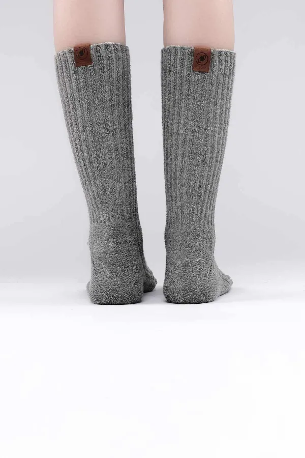 Mısırlı Women's Cotton Terry Single Socket Socks Grey