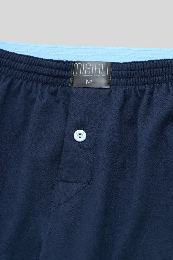 Mısırlı Men's Cotton Ares Boxer Shorts Navy Blue