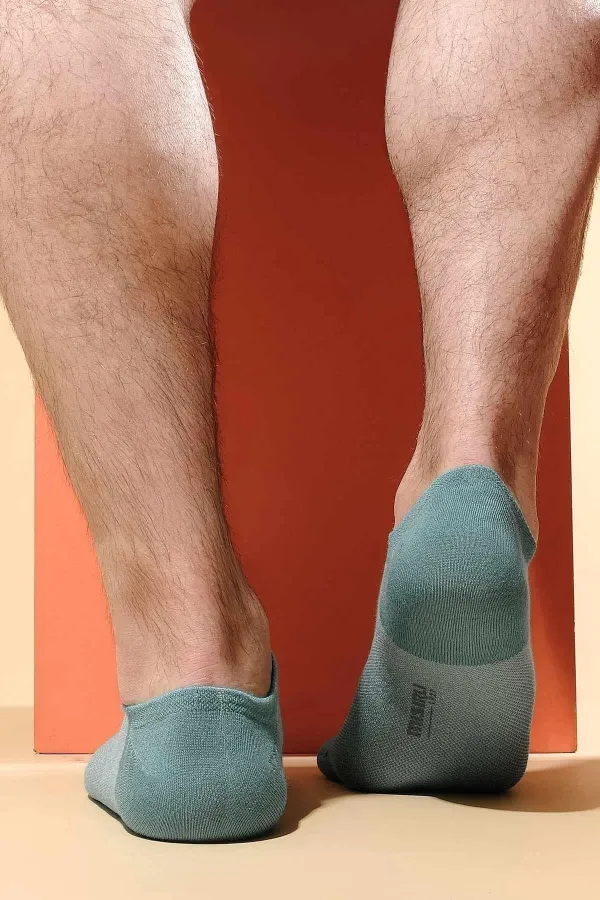 Mısırlı Erkek Modal Tekli Yazlık No Show Çorap Pastel Mavi