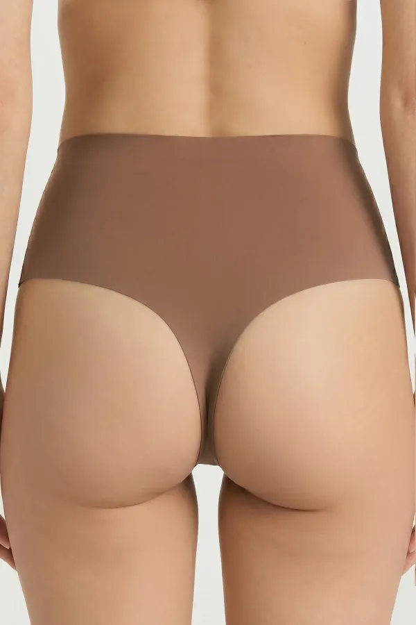 Egyptian Laser Cut High Waist Thong Dark Skin