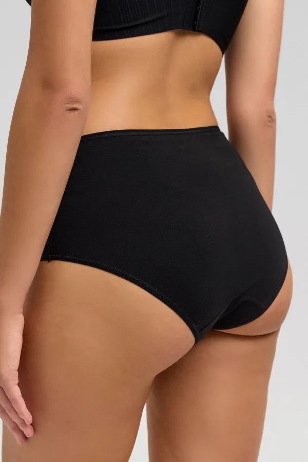 Culotte taille haute en modal égyptien noir