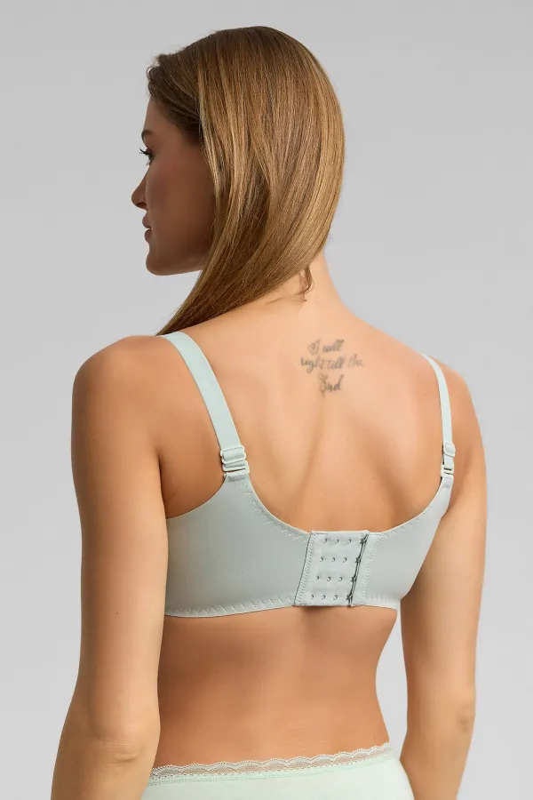 Soutien-gorge fantôme bleu avec détails en dentelle