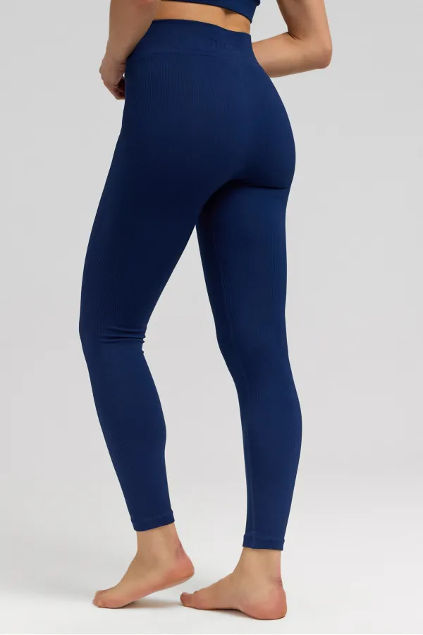 Kadın Activewear Carlotta Seamless Ripli Tayt Lacivert