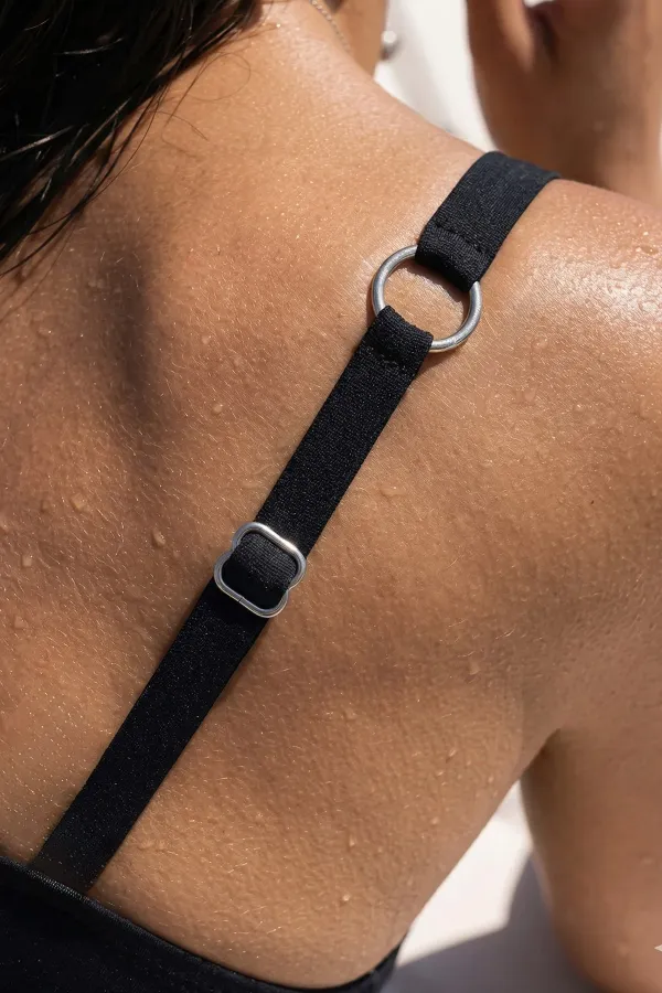 Mısırlı Aksesuarlı Double Dolgulu Bikini Takım Siyah